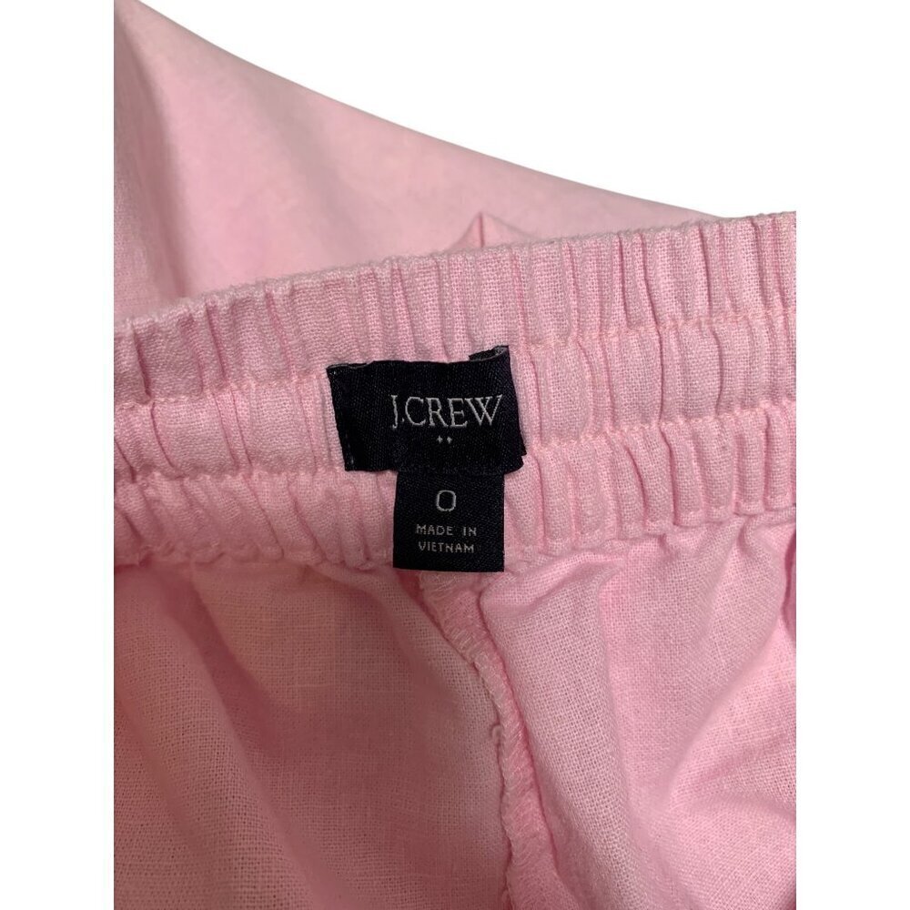 J.Crew Womens Pink Linen Drawstring Pants Size O - Picture 3 of 3
